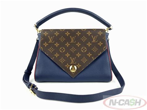 louis vuitton double v marine|LOUIS VUITTON Grained Calfskin Monogram Double .